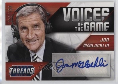 2014-15 Panini Threads Voices of the Game 65/199 Jon McGlocklin #16 Auto 7v7