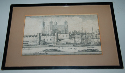 1640. WENZELHALSBAND. TOWER OF LONDON. CASTRUM ROYALE LONDINENSE. ÄTZUNG