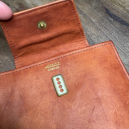 VINTAGE Amity Cowhide Leather Wallet Coin Purse Bifold Cognac Tooled - Picture 5 of 10