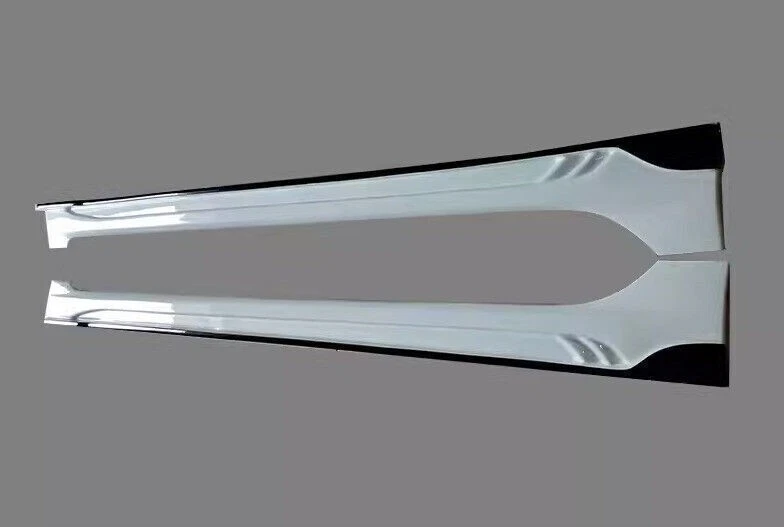 For Kia Forte K3 19-2024 Pearly White Exterior Door Panel Trim Side Skirts 2PC - Image 2 of 2