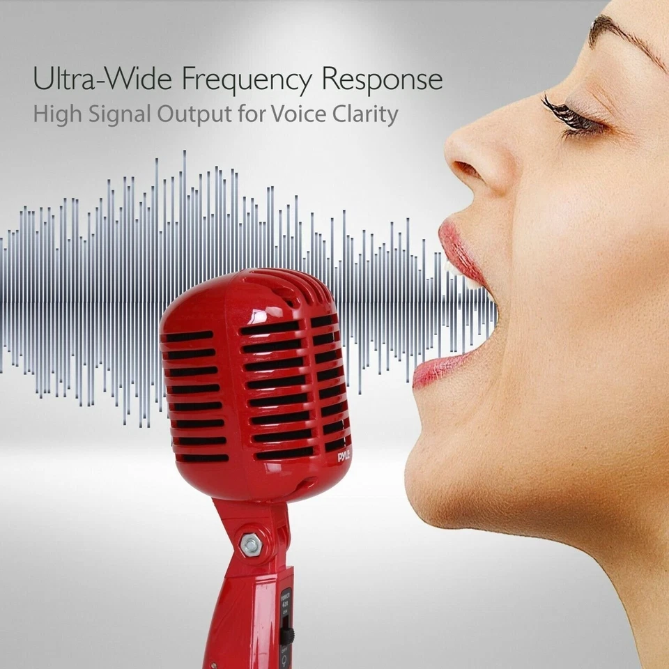 Pyle Dynamic Transducer 50dB XLR 3 Pin Studio Recording (RED) PDMICR42R - Image 3 of 4