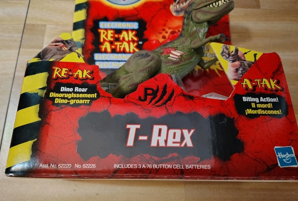 Jurassic Park III 3 T-Rex Electronic RE-AK A-TAK Dinosaur Vintage Hasbro NEW  - Image 3 of 4