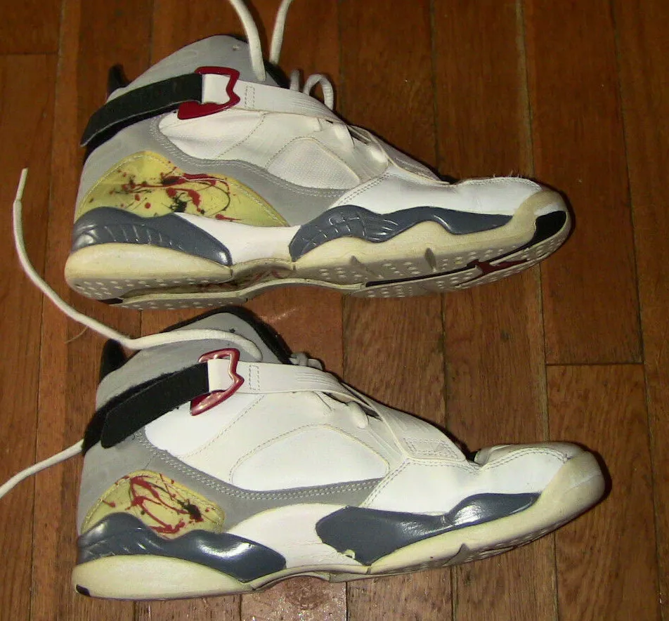 BOYS NIKE AIR JORDAN VIII WHITE SHOES SNEAKERS 7 7Y 8 eBay