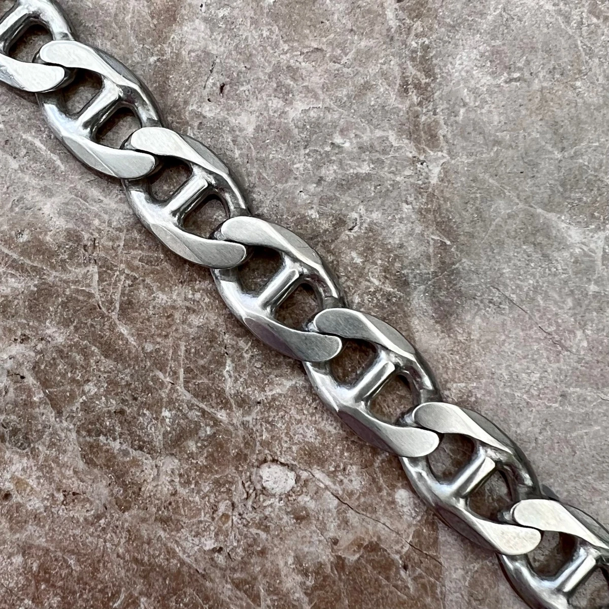 Silver anchor hotsell chain bracelet
