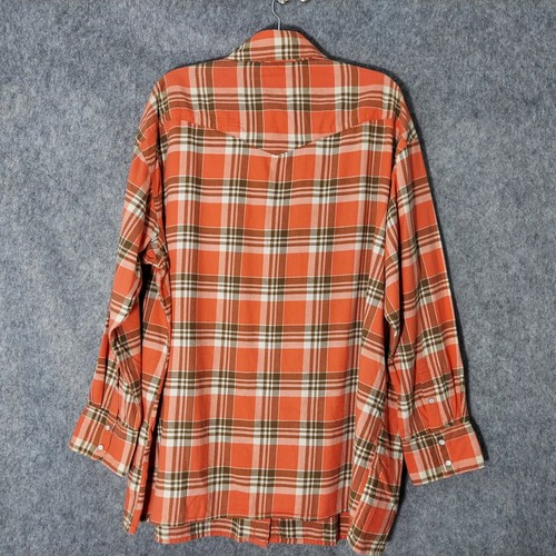Levi's Strauss Flannel Shirt L Pearl Snap Western Pockets Collared Long Sleeve - Picture 7 of 12