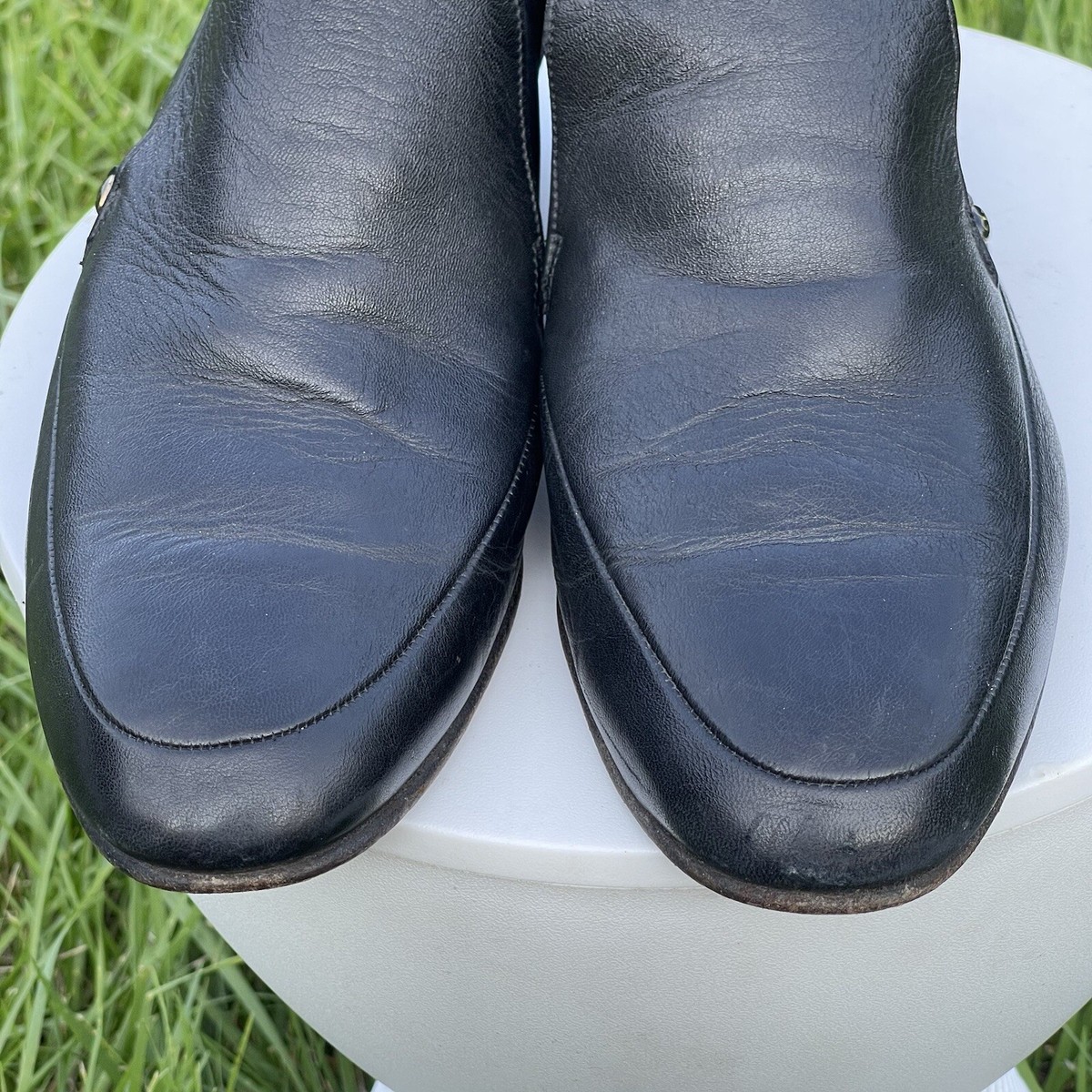 Grenson Footmaster Shoes Mens Size 9 Black Leather Slip-On  display picture 1