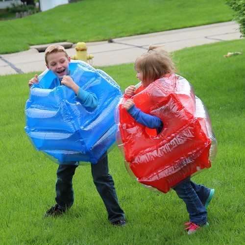 2PCS Kids Outdoor PVC Inflatable Buddy Bumper Ball Body Bubble Soccer Toys 45CM - Picture 5 of 7