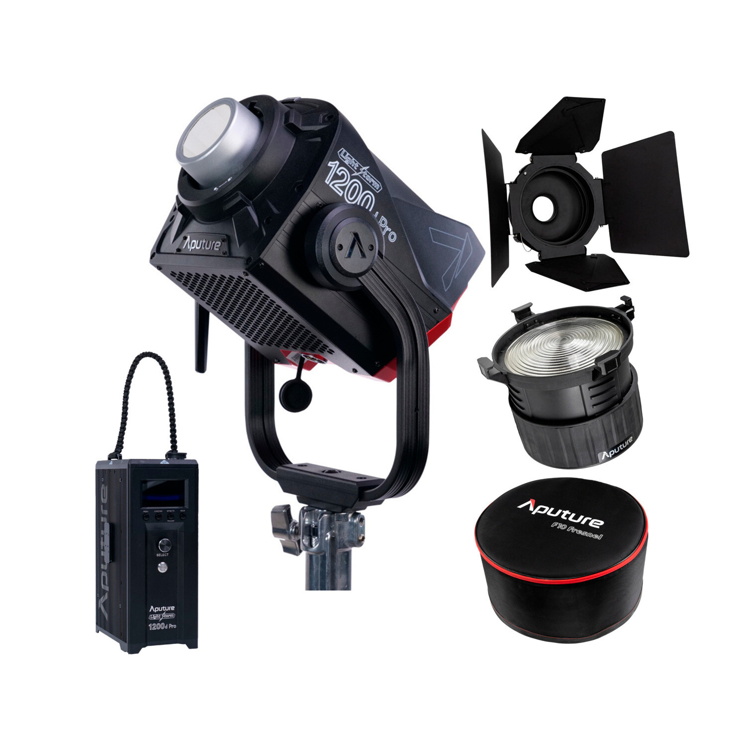 Светодиодный светильник Aputure Lightstorm LS 1200d Pro со светодиодной подсветкой Aputure F10 Fresnel