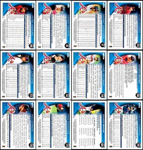 2010 Topps Atlanta Braves (18) Card Lot - ONLY MINUTES LEFT – THIS IS YOUR LA... - Picture 3 of 4