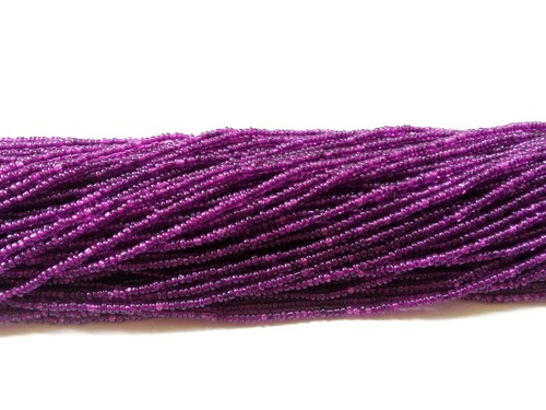 10 fili di perle magenta Chid Rondelle lisce 2-2,5 mm perle peperline 12" pollici - Foto 9 di 10