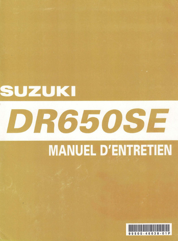 Manuel d'Atelier SUZUKI DR650SE Français à Télécharger pour l'Entretien en Voyage