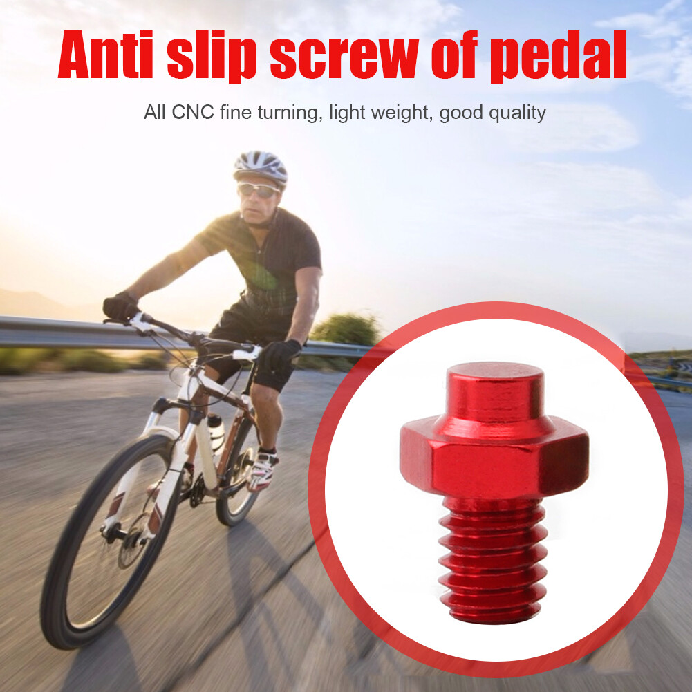Pedal Bolts Aluminum Alloy MTB Mountain Bike M4 Stud Pin Nail Foot