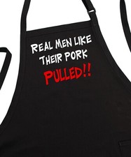 Real Men Like Their Pork Pulled Funny BBQ Aprons For Men, Grilling Apron For Him