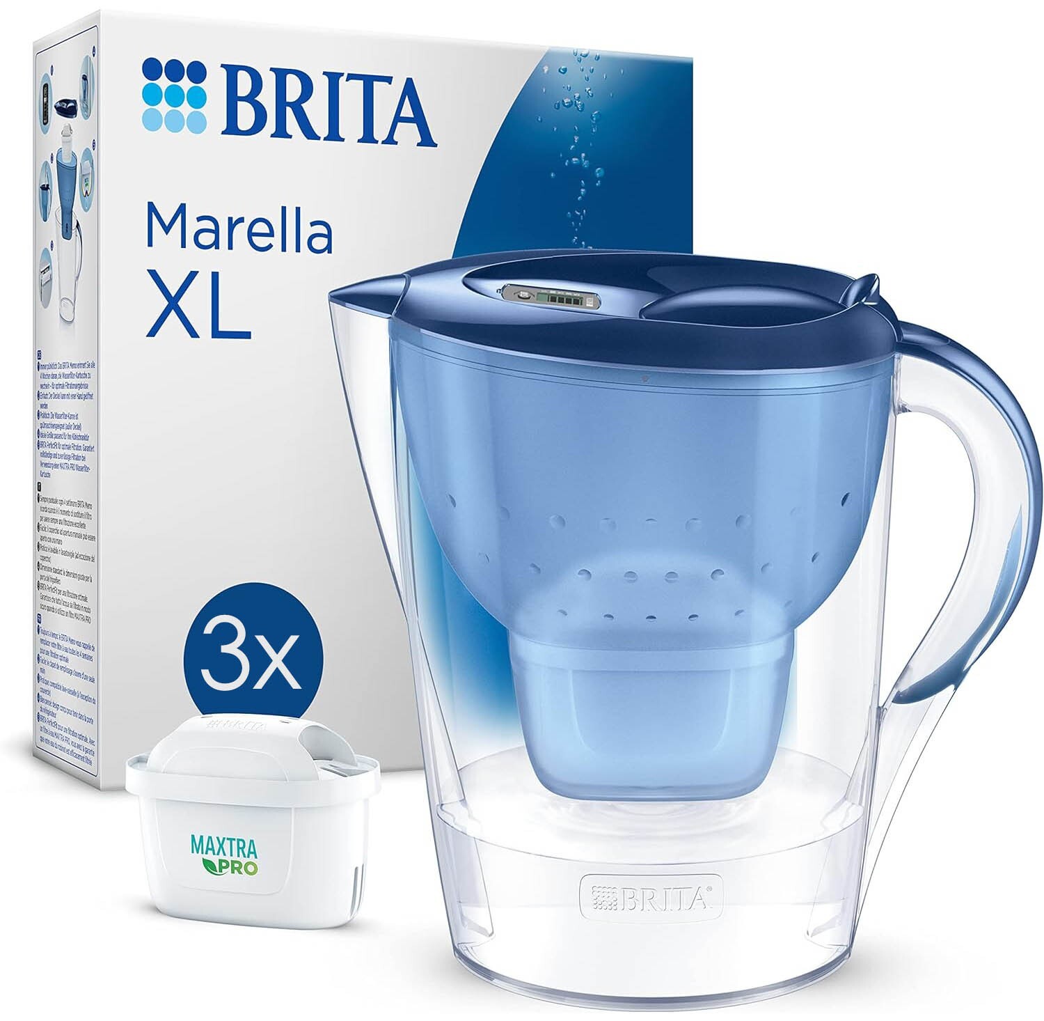 2.4L Marella Water Filter Jug with 2 Cartridges - Image 3