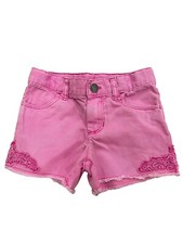 Girl's Bright Pink Carter's Shorts with Lace Applique, Size 3T, GUC