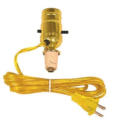 Wine Bottle Lamp Making Kit is Pre-Wired and Easy to Use for DIY Lamp - Gold