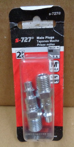 MILTON USA S-715 Female Coupler S-727 Male Plugs M Style NAPA 90-670 90-676 1/4" - Picture 4 of 8