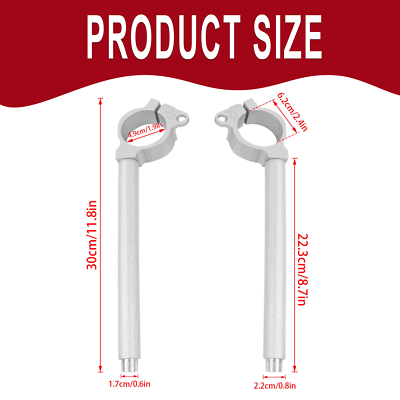 Silver Handle Bars Handlebars Clip On For Kawasaki Ninja ZX-10R