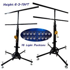 2pcs Heavy Duty Lighting Crank Stands 19 FT Light Stand with 16 Light Positions