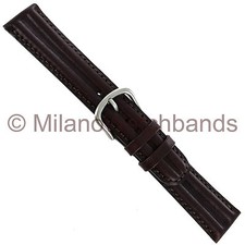 20mm Milano Brown Genuine Waterproof Leather Mens Watch Band MS 18900