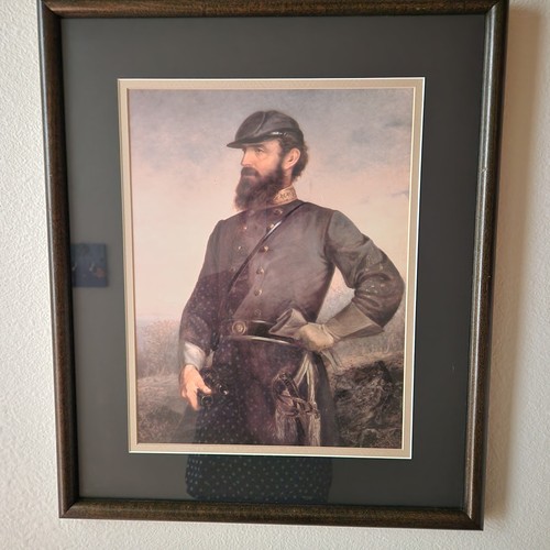Confederate General Stonewall Jackson framed, matted & signed print under glass - Picture 6 of 7