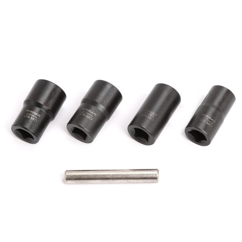 Pro 5pc Twist Socket Set Damaged Worn Lug Nut and Lock Remover 17,19, 21mm, 22mm - Picture 5 of 5