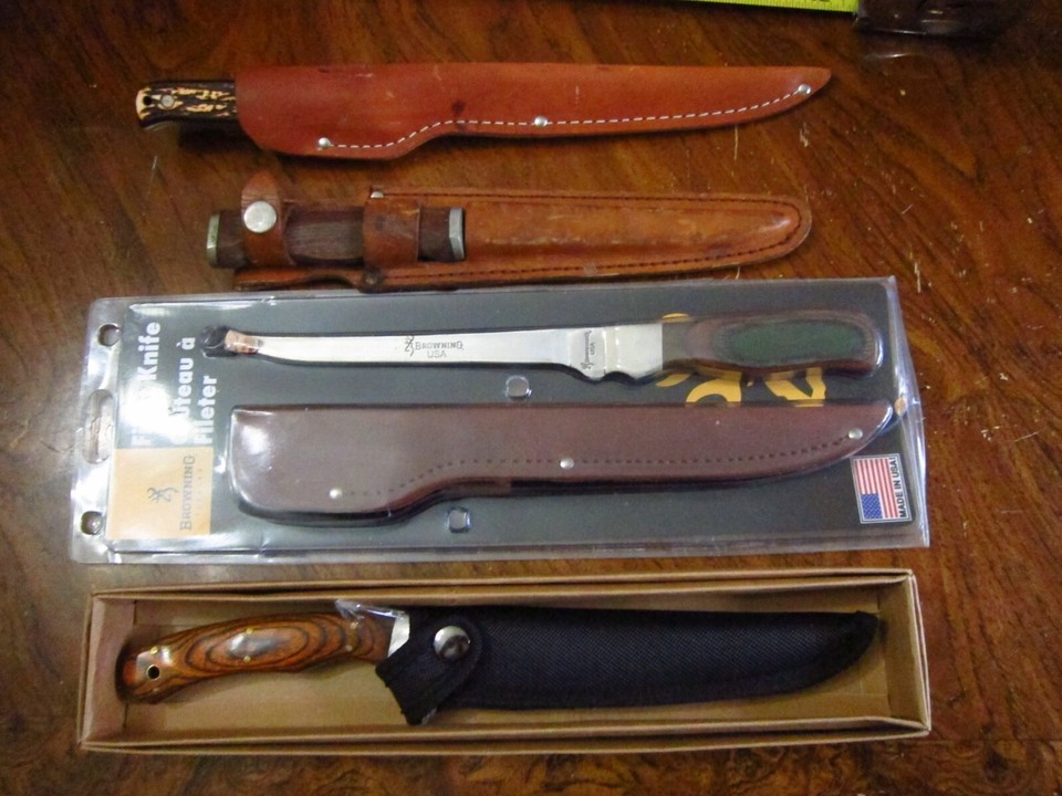 LOT OF 4 FILLET KNIVES, MADE IN USA "UNCLE HENRY" SCHRADE + 167 12" & 3 MORE eBay