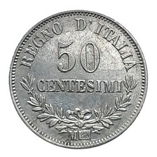 [NC] VITTORIO EMANUELE II - 50 CENTESIMI 1863 MILANO (nc9577)