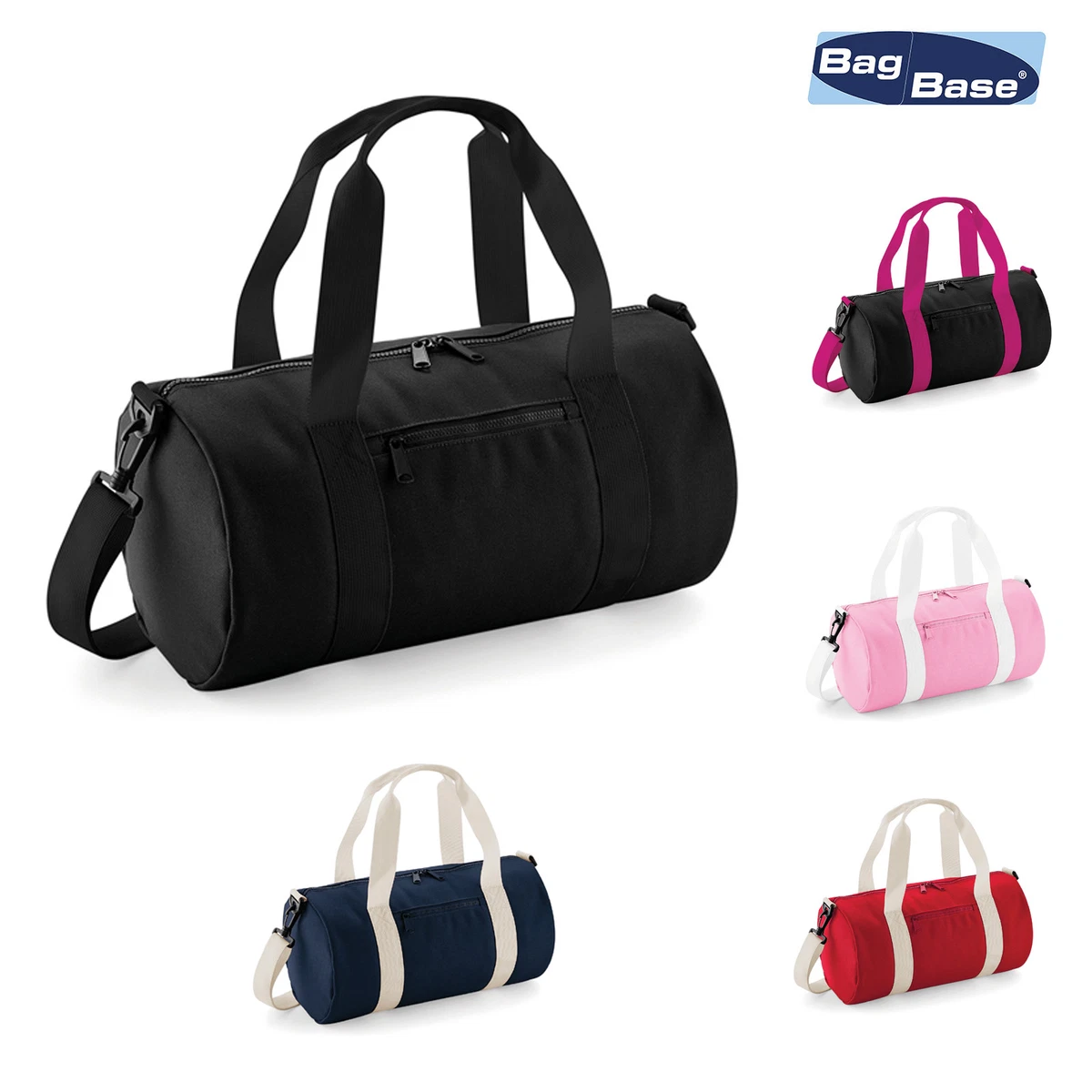 BagBase Mini Barrel Duffle Holdall BG140S Small Gym Travel Sports Holiday Bag