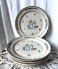 6 INTERNATIONAL CHINA CO. "HEARTLAND" STONEWARE REDDISH BROWN COW SALAD PLATE