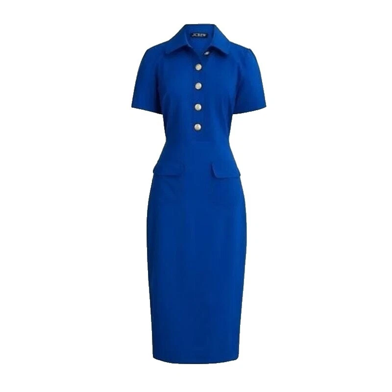 Knee Length Short Sleeve Wool Casual Dresses for Women