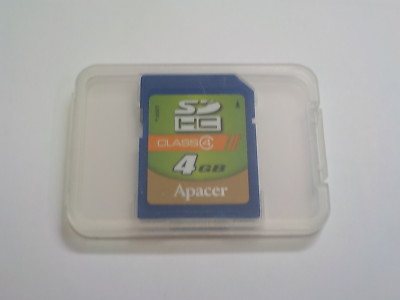 Apacer 4GB SD SDHC Memory Card - Class 4 - AP4GSDHC4 - 541112504241