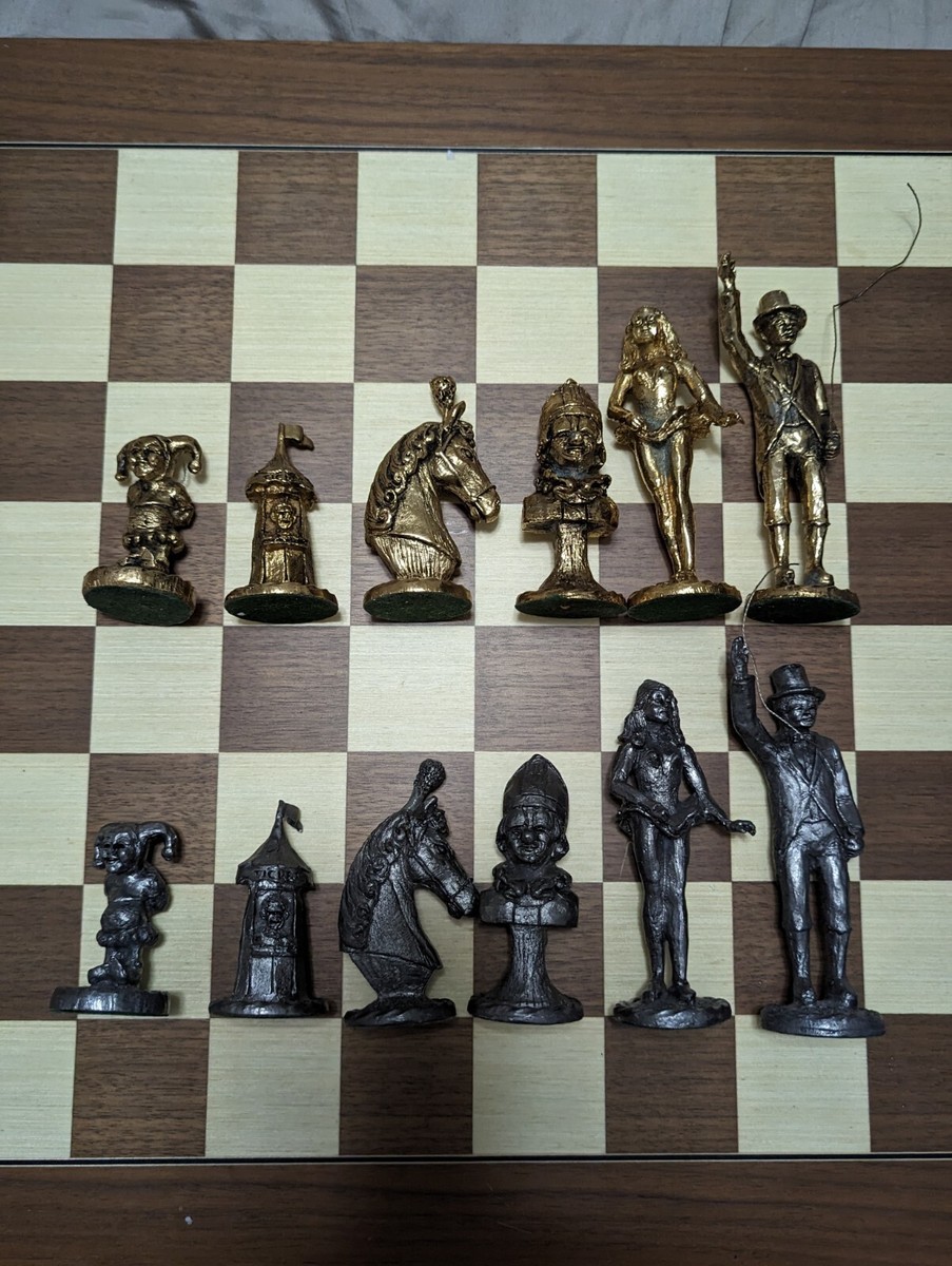 sale! Beer Chess パーティー Goods チェス Rare Vintage Michael Ricker Pewter Circus Chess Set | eBay