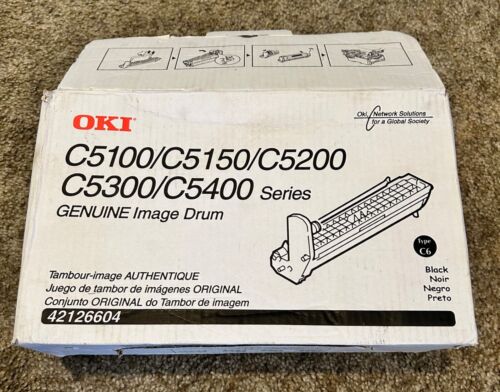 OKI 42126604 Black Image Drum GENUINE OEM Sealed C5100 C5150 C5200 C5300 C5400