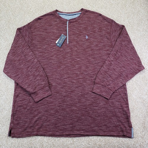 Tall 3XL XXXL Mens Thermal Henley Shirt 