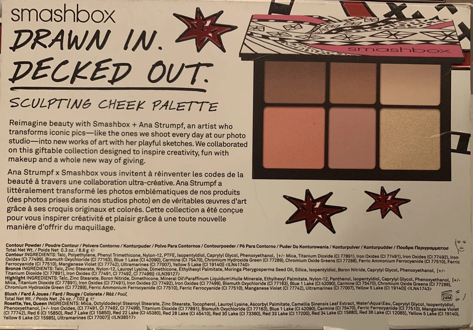 SMASHBOX Sculpting Cheek Palette + Shadow Brush + Primer NEW - Image 3 of 4
