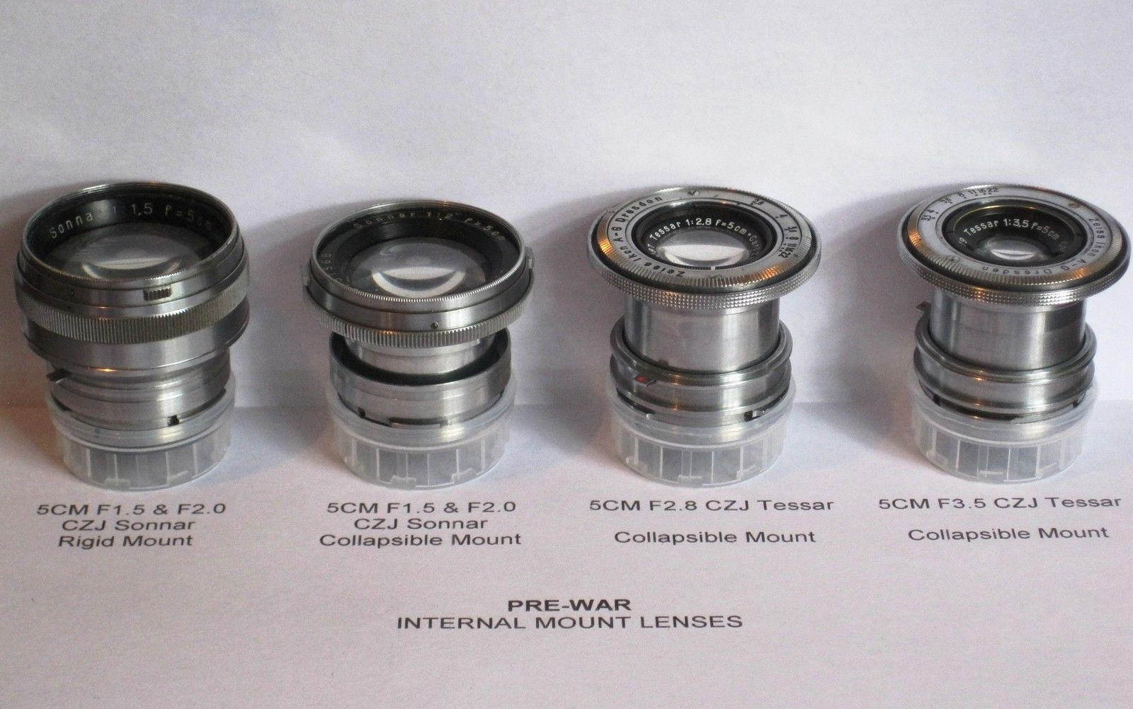10 REAR CAPS for 5cm/50mm Internal Mount CONTAX Rangefinder LensesWONT