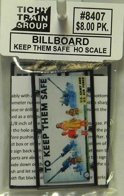 NEW HO Tichy #8407 'Keep Them Safe' Billboard Kit