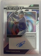 2021 Panini Prizm YONATHAN DAZA Debut Signatures Auto Silver #DS-YD Rockies !!