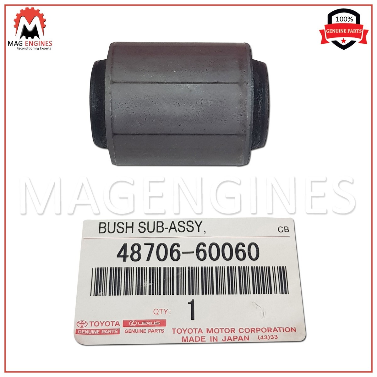 48706-60060 GENUINE OEM BUSH SUB-ASSY, REAR LATERAL CONTROL ROD