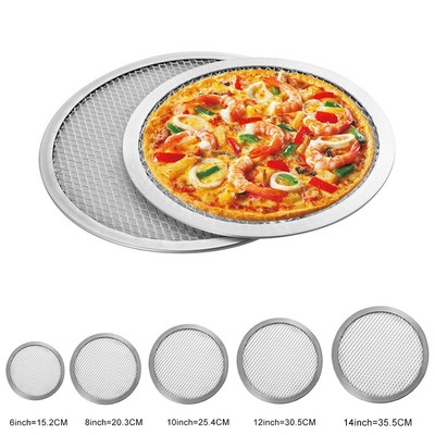 6/8/10/12/14Inch Non Pizza Pan Aluminum Alloy Round Plate Tray Cake Mold Kitchen