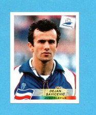 FRANCIA 98-PANINI-Figurina n. 403- SAVICEVIC -JUGOSLAVIA-VELINA BLACK