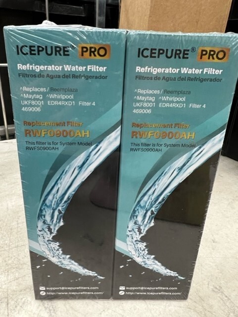 Icepure RWF0900AH Replacement Water Filter - 2 pack, NEW, SEALED