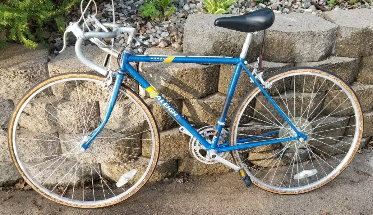 Raleigh Pursuit Vintage Road Bicycle Blue, 502 Mens 12-Speed Bike 1980s eBay