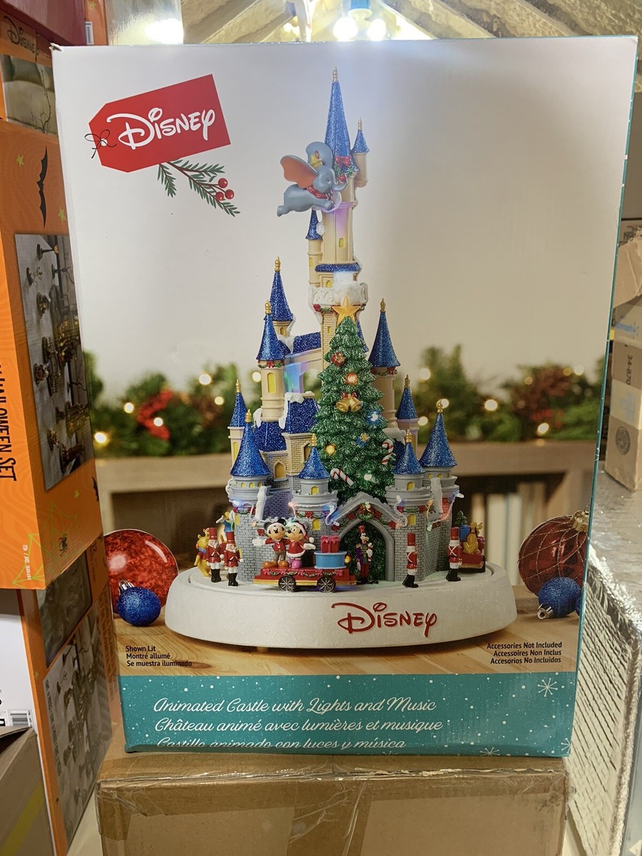 Disney Animated Holiday Christmas Cinderella Castle with Lights