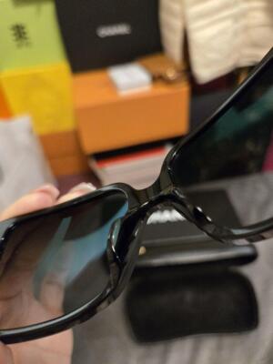 Chanel Women Chain Sunglasses 5208-Q Black Metal Coco Mark