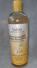 Babo Botanicals Moisturizing Baby Bubble Bath  Wash Oatmeal  Calendula 15.9 oz