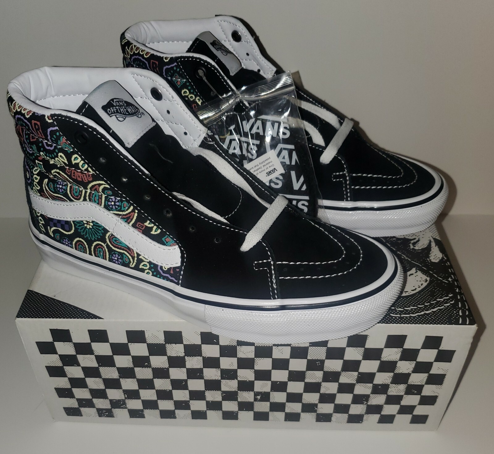 Vans Skate Sk8-Hi X Baker Bandana MLT Size 7 New In Box+Extra Laces | eBay