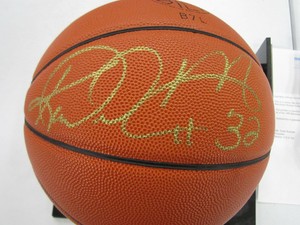 karl malone autographed basketball