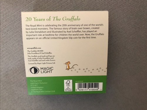 THE ROYAL MINT - The Gruffalo 2019 UK 50p Silbermünze PP mit COA & Box - Bild 5 von 5